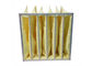 Gelbe Luftfilter der Wasser-beständige Taschen-MERV14/Taschen-Luftfilter für HVAC-Systeme