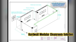 Modularer ISO 6-Hartwand-Reinraum für die Mikroelektronikindustrie