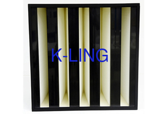 Kompaktes Glasfaser-Filterpapier kastenähnlich mit Plastikbank-Filter der rahmen-Belüftungs-V