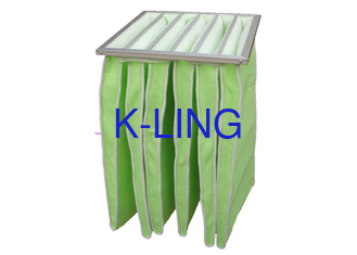 Feuchtigkeitsbeständiger Taschenluftfilter aus galvanisierter Stahl-Aluminiumlegierung für HVAC-Systeme