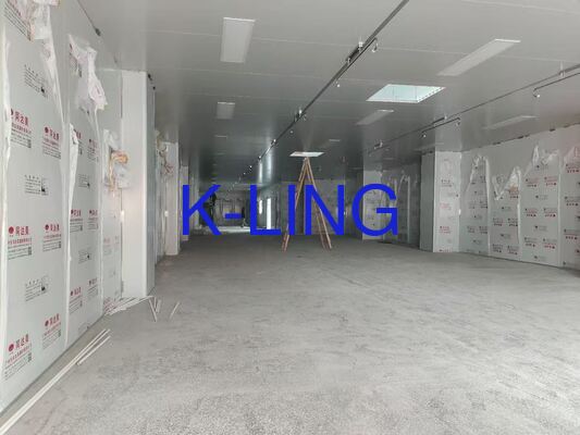 Wandmontierte modulare Reinraumkabine mit Glas-Magnesium-Steinwoll-Sandwichpaneelen 50mm, maßgeschneidert für Halbleiter-Reinräume