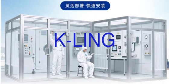 Modularer Reinraum mit HEPA-Filtern zur Gewährleistung der Luftfiltration und Reinraumkonformität in der Halbleiterherstellung