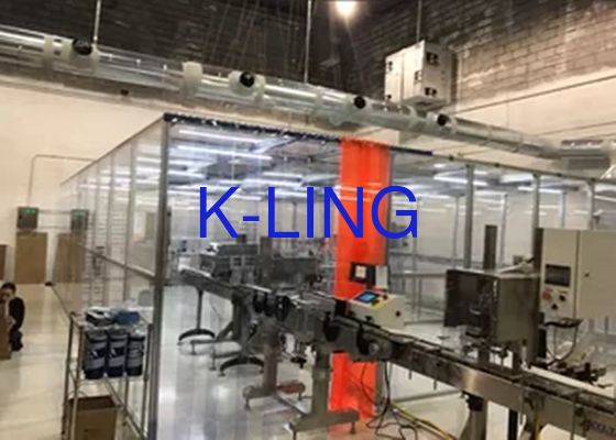 Klasse 10000 SUS 304 Rahmen Softwall Reinraum für die Produktion mit Plexiglaswand