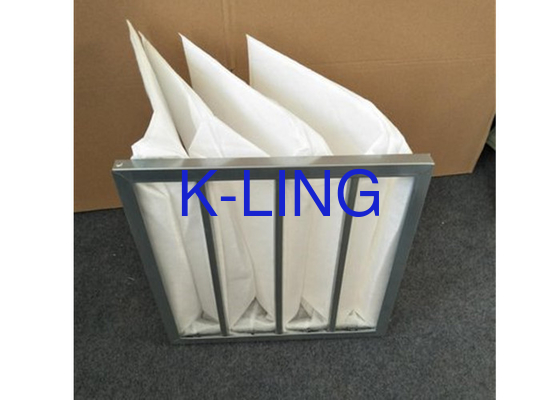 Aluminiumlegierungsrahmen Taschenluftfilter Niedriger Anfangsdruck Feuchtigkeitsbeständigkeit