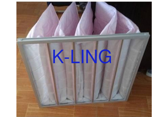 Aluminiumlegierungsrahmen Taschenluftfilter Niedriger Anfangsdruck Feuchtigkeitsbeständigkeit
