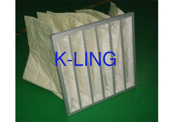 Kunstfaser-Pocket-Luftfilter mit 80% Luftfeuchtigkeit Anfangsdruck 50 Pa