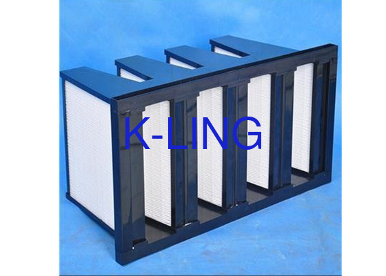 Temperaturglasfaser-V-Bankfilter mit V-Formkonstruktion