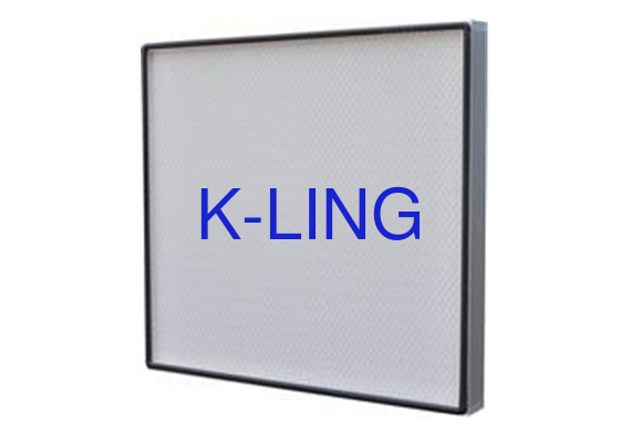 ULPA Glasfaserfilter mit Aluminiumlegierungsrahmen und Heißschmelzklebstoff