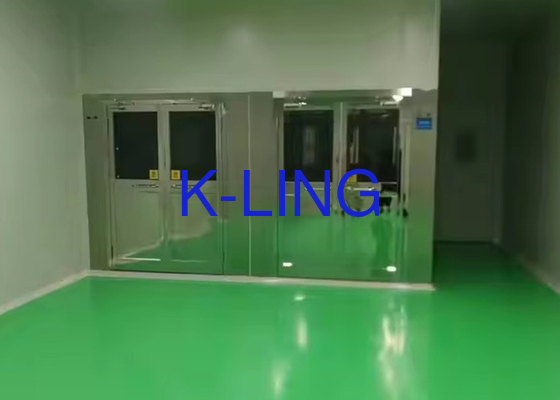 Automatische Eingangsluftdusche mit LED-Leuchten / Schwingende SS-Rahmen-Glastür