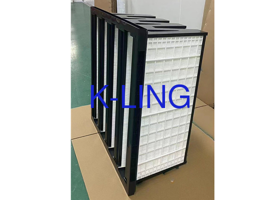 W-Form V-Bank-Typ HEPA-Filter Kunststoff mittlerer industrieller Mikro-Luftfilter
