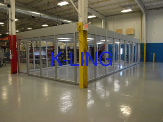 Moduläres Reinraumsystem mit integrierter LED-Beleuchtung ISO5 ISO6 ISO7 ISO8 Reinigungsgrad und PVC-Bodenmaterial