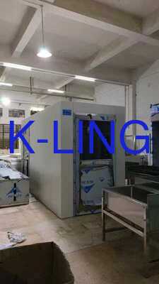 Anpassbare Größe Edelstahl Reinraum Luftduschtunnel mit Hochgeschwindigkeitsluftstrom für groß angelegte Eingänge