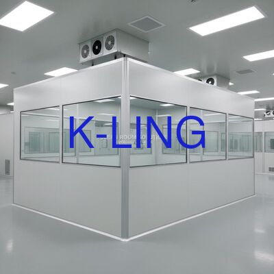 Modularer Reinraum mit HEPA-Filter 99,99% bei 0,3 UM und ISO5/6/7/8-Reinigungsgrad mit integrierter LED-Beleuchtung