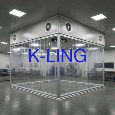 Modularer Reinraum mit HEPA-Filter und Filter aus Glas, Magnesium, Sandwich-Panel aus Felswolle, 50 mm und Doppelschicht-Vakuum-organisches Glas