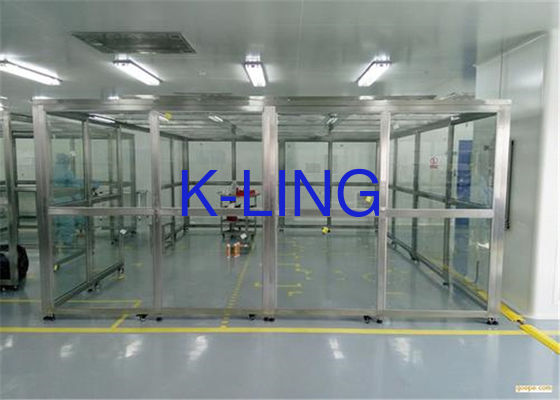 Klasse 10000 SUS 304 Rahmen Softwall Reinraum für die Produktion mit Plexiglaswand