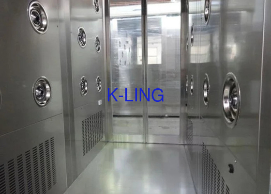 Cleanroom-Edelstahl-fertigte halb Glasluft-Duschtunnel Größe besonders an