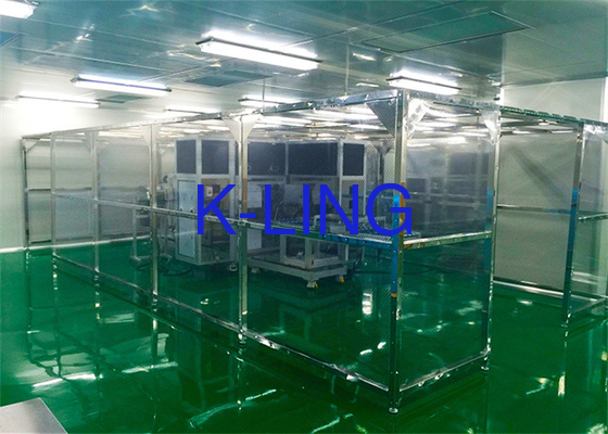 Lärm ≤ 75 dB Softwall Reinraum mit individueller Trennwand und Aluminiumrahmen