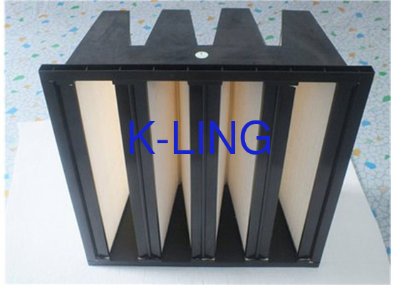 Temperaturglasfaser-V-Bankfilter mit V-Formkonstruktion