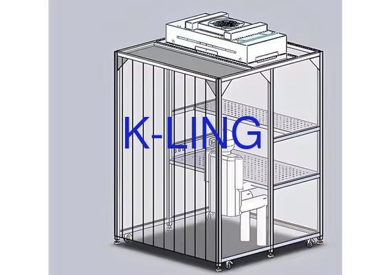 Modulreinigungsraum mit LED-Beleuchtung und PLC-Steuerung