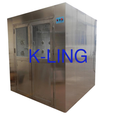 Modulbauart Edelstahl-Luftdusche mit H13 Mini-Falten-HEPA-Filter und Not-Aus-Taster