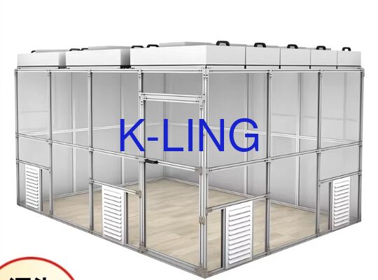 Modulares Reinraumsystem mit 50 mm Dicke mit Epoxidboden und ISO 5 Reinheitsniveau für die Herstellung optischer Geräte