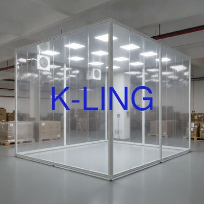 Umstellbares und rekonfigurierbares Softwall-Reinzimmer mit einem Beleuchtungsniveau von mehr als 350 Lux, das Kontaminationskontrollsysteme gewährleistet